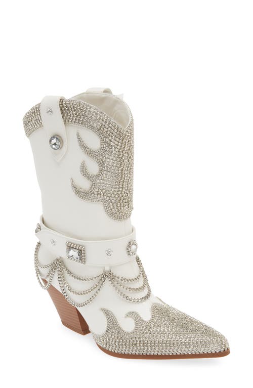 AZALEA WANG Bramwell Cowboy Boot in White at Nordstrom, Size 6