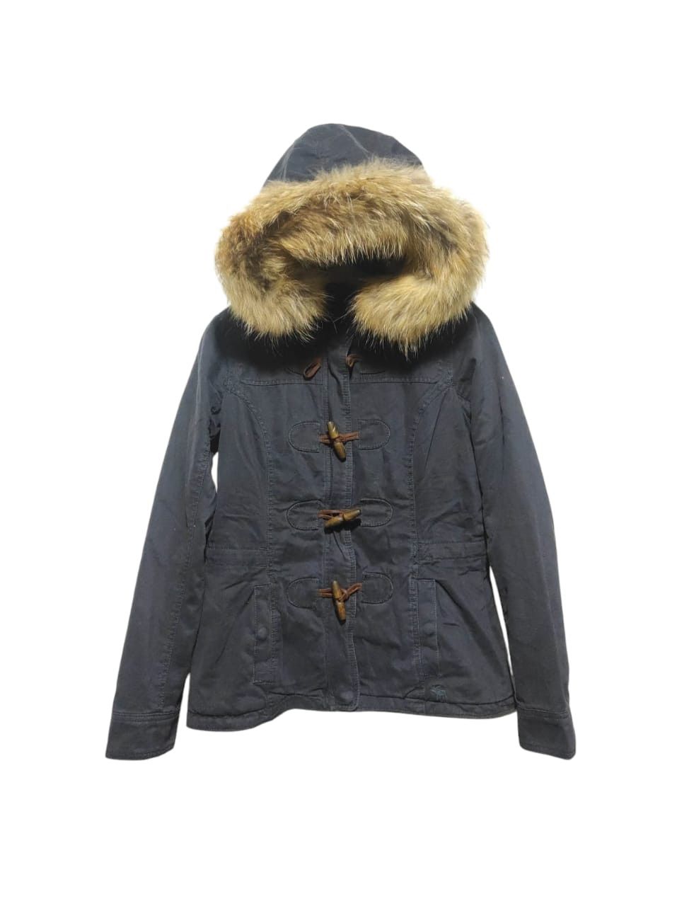 Abercrombie Fitch x If Six Was Nine Abercrombie Fur Hoodie Parka Jacket Ifsixwasnine Lgb Style in Navy, Women's (Size Medium)