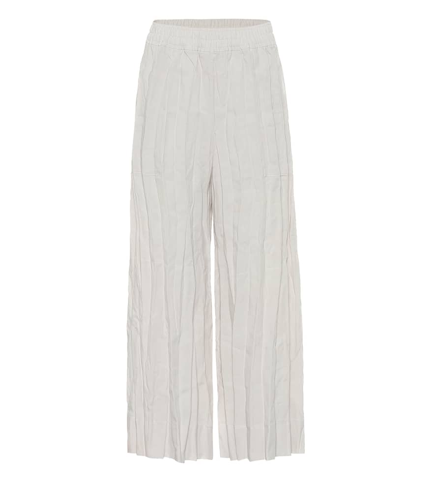 Acne Studios High-rise wide-leg linen pants