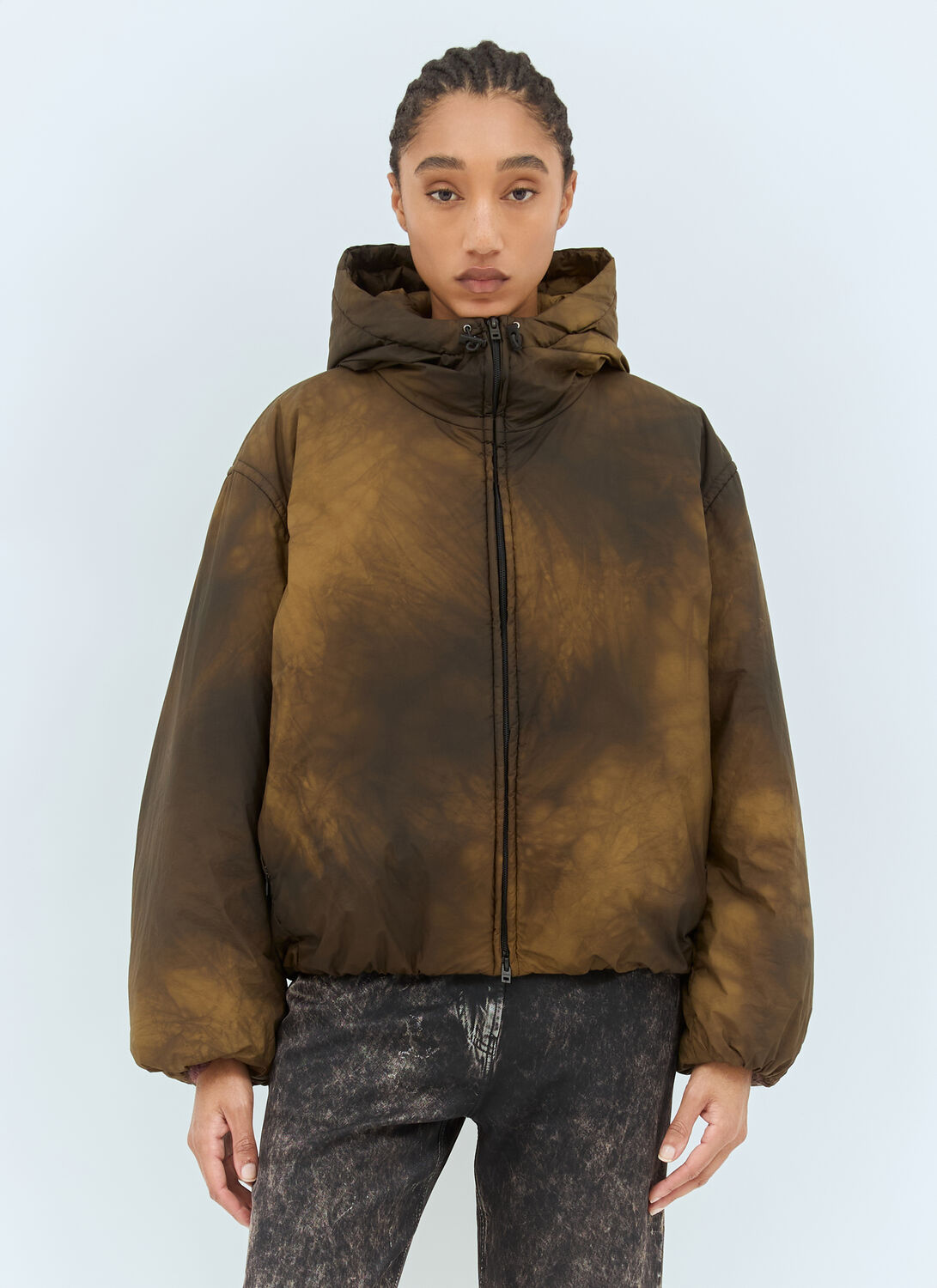 Acne Studios Hooded Puffer Jacket - Woman Jackets Brown Fr - 40