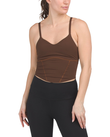 Action Corset Crop Tank Top for Women | Spandex/Nylon