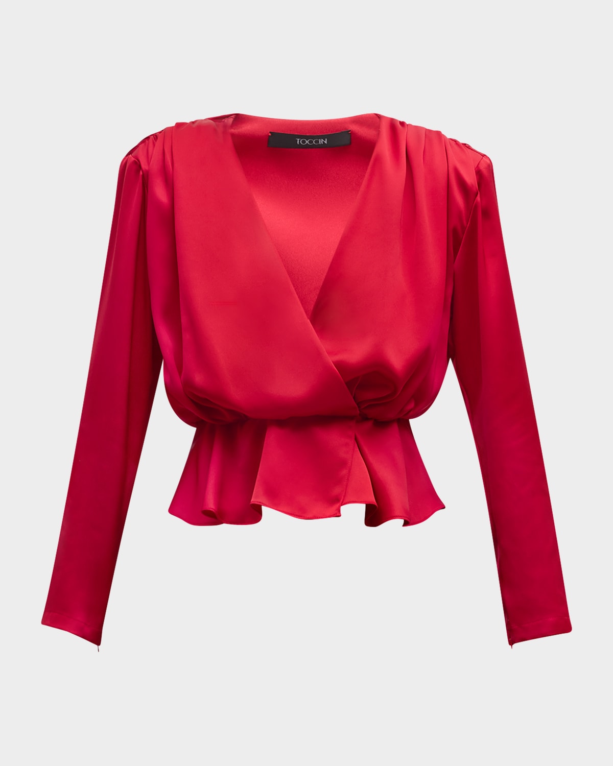 Adeline Long-Sleeve Surplice Top