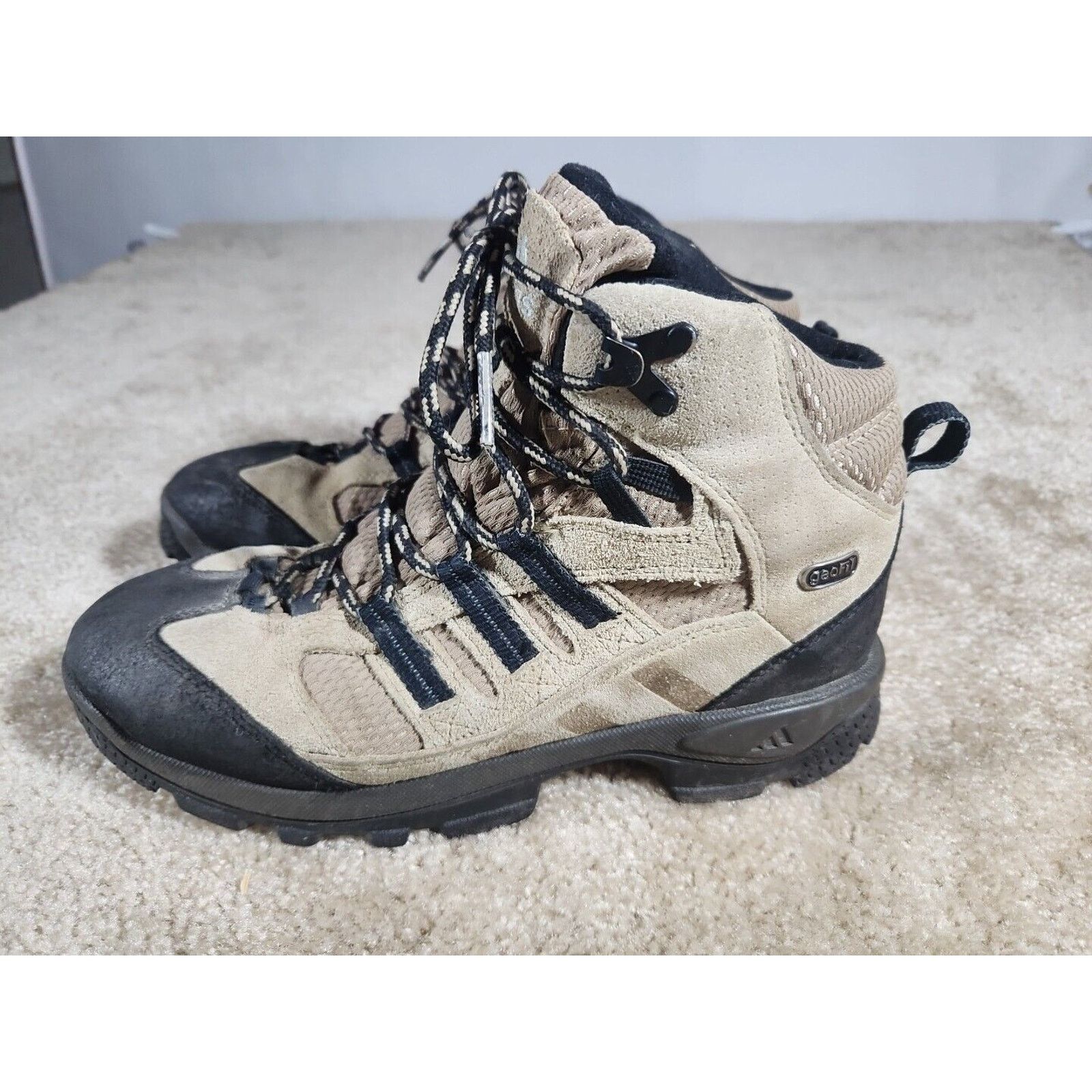 Adidas Beige Suede Leather Geofit Ankle Hiking Boots Us 9, Women's