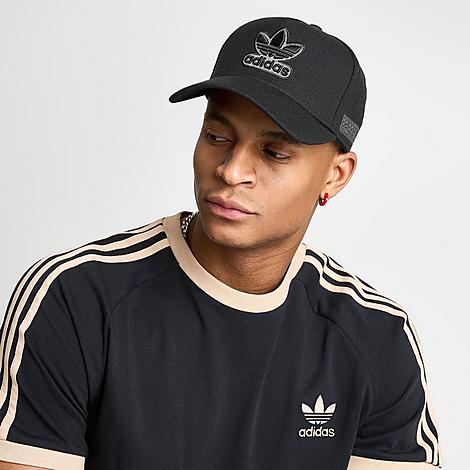 Adidas Originals A-Frame Snapback Hat in Black/Black