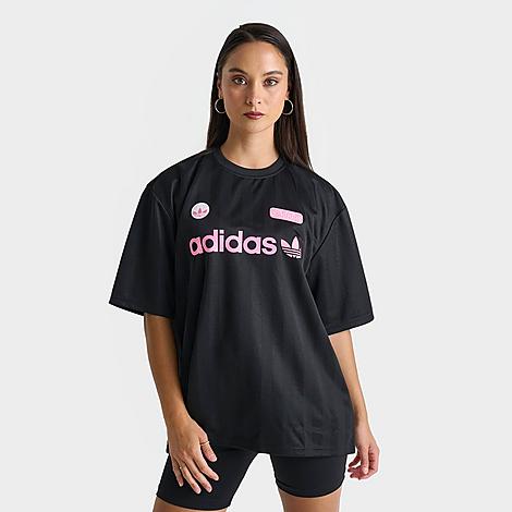 Adidas Women's Originals Patch Soccer Jersey Shirt in Black/Black Size XS