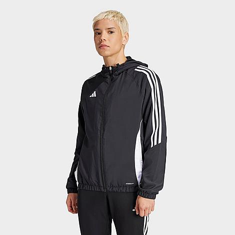 Adidas Women's Tiro 24 Windbreaker Jacket in Black/Black Size XS Polyester