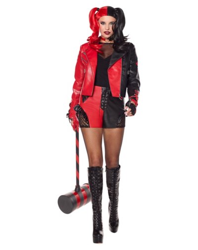 Adult Harley Quinn Faux Leather Jacket - DC Villains by Spirit Halloween