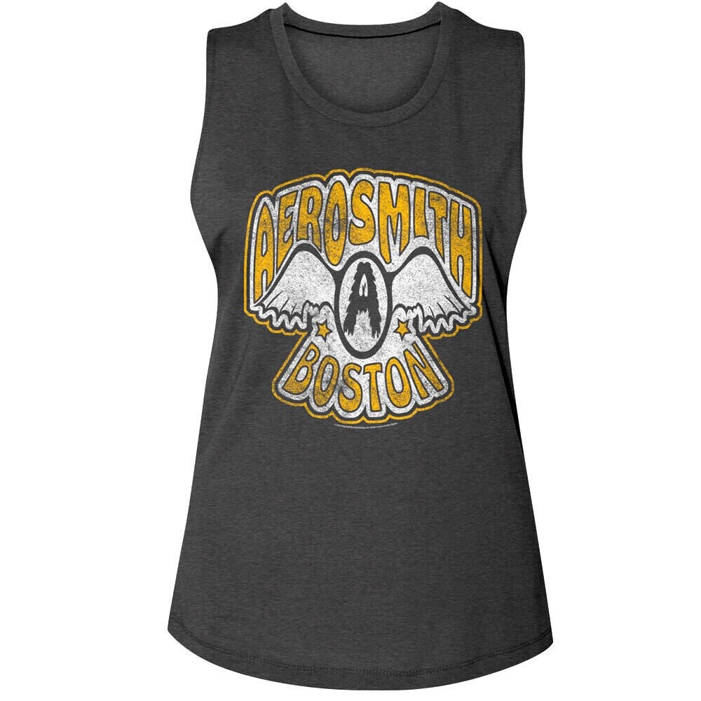 Aerosmith Women's Tank Top Boston Vintage Logo Graphic Tees Rock Band Album Concert Tour Merch Shirts Ladies