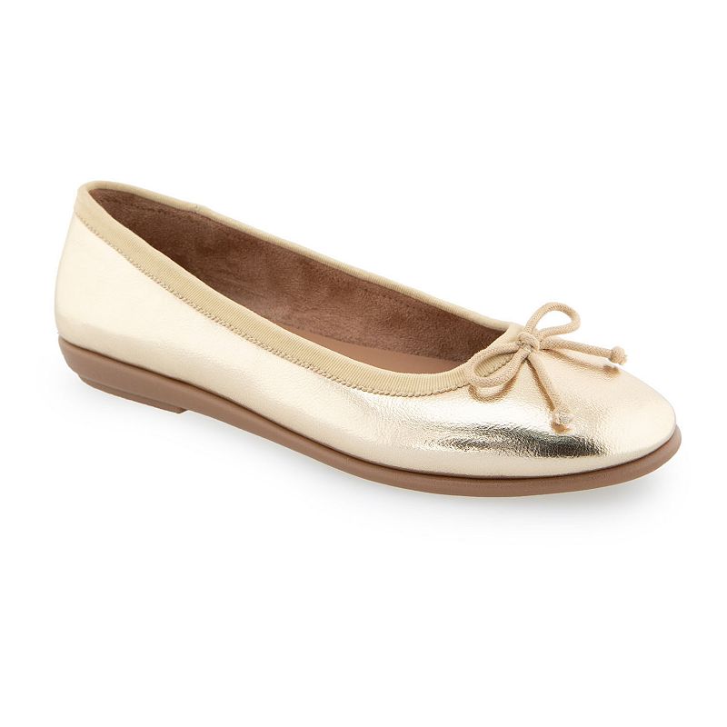 Aerosoles Homebet Women's Ballet Flats, Size: 7.5, Gold Grey