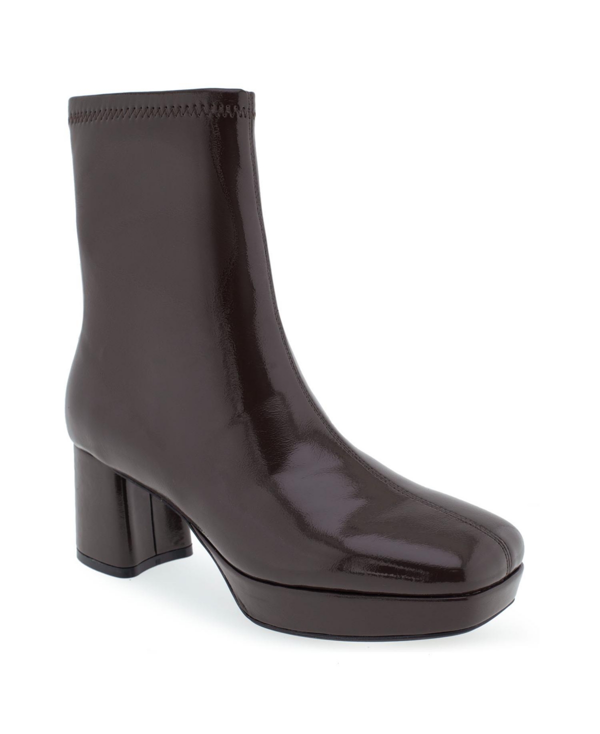 Aerosoles Sussex Boot Midcalf-Platform-High Boots - Java Patent Faux Leather-Polyurethane