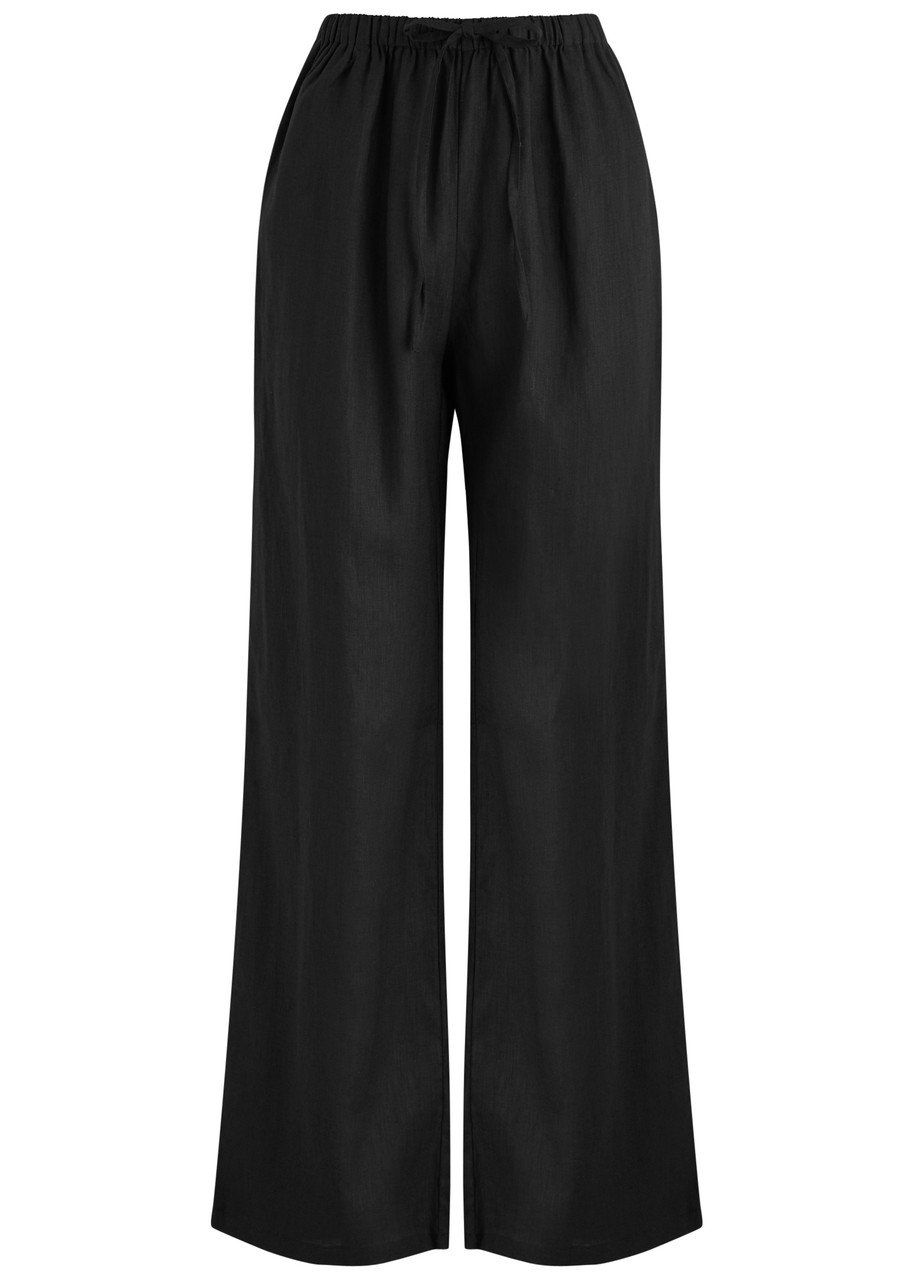 Aexae Straight-leg Linen Trousers - Black - XS (UK6 /xS)