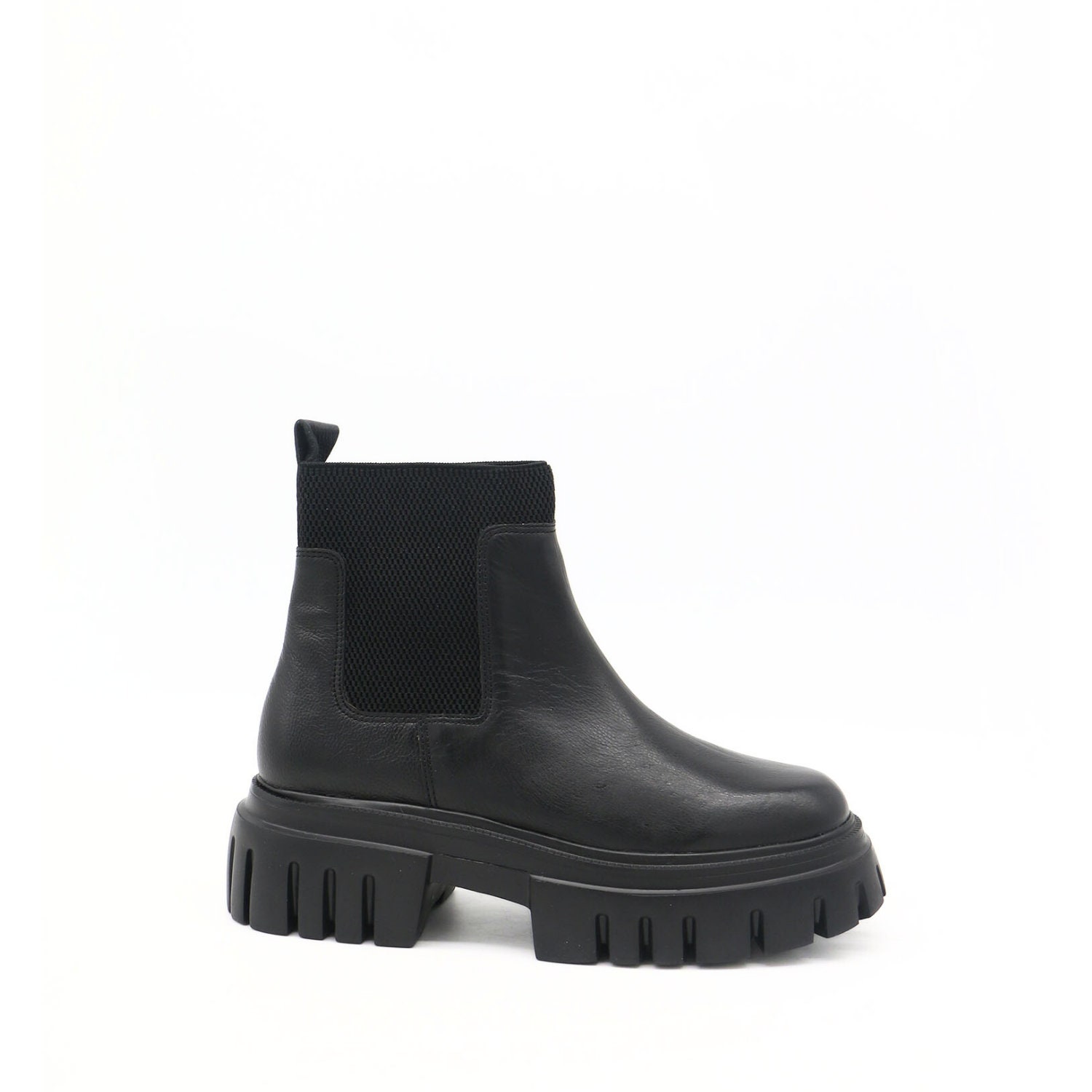 Agora Platform Ankle Boot in Black Leather