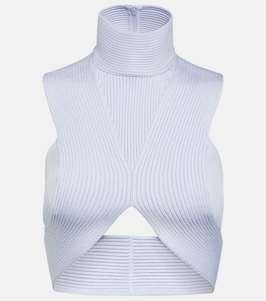 Alaïa Ribbed-knit crop top