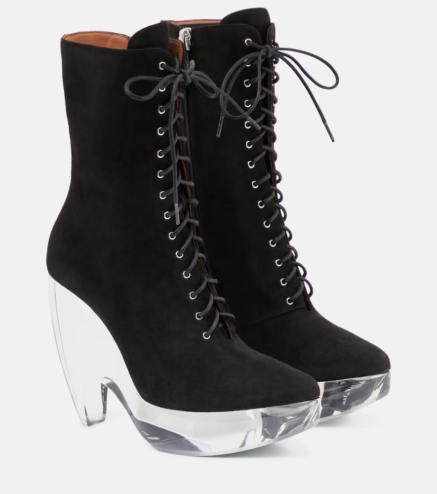 Alaïa Suede lace-up platform boots