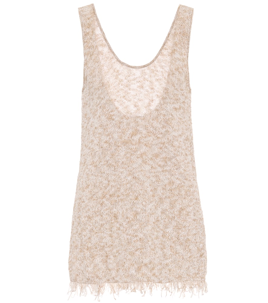 Alanui Cotton-blend knit tank top