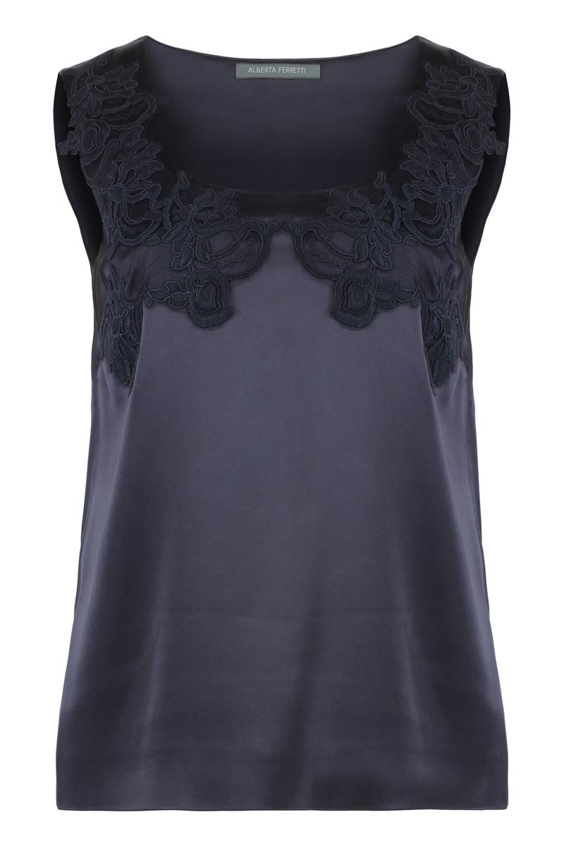 Alberta Ferretti Satin Tank Top