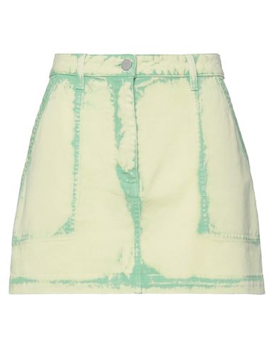 Alberta Ferretti Woman Denim skirt Lime green Size 8 Cotton