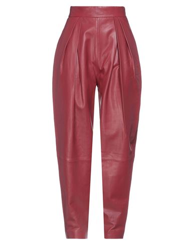 Alberta Ferretti Woman Pants Red Size 4 Leather