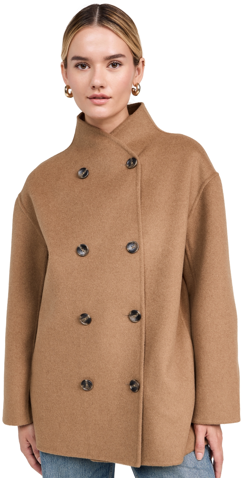 Alex Mill Sophia Coat In Wool Camel XL