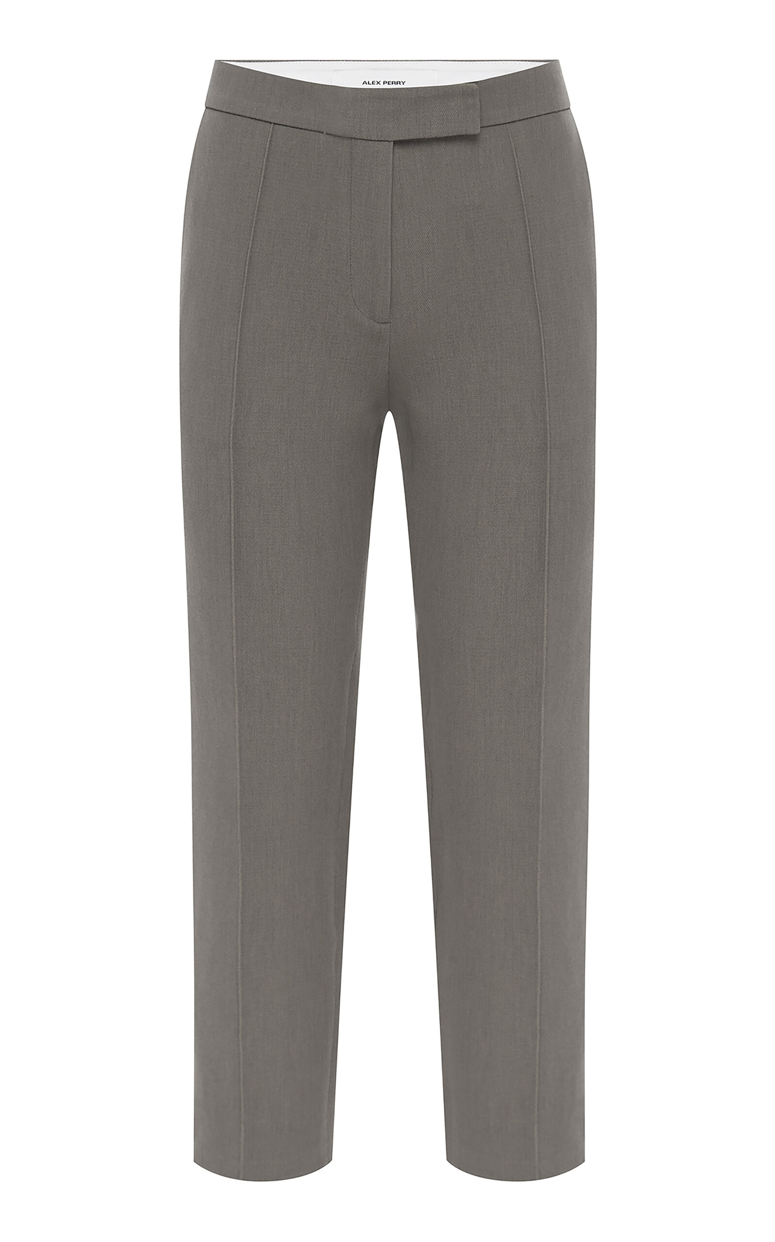 Alex Perry - Cropped Wool-Blend Straight-Leg Pants - Grey - UK 4 - Only At Moda Operandi