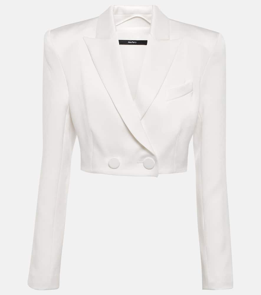 Alex Perry Parker cropped satin crêpe blazer