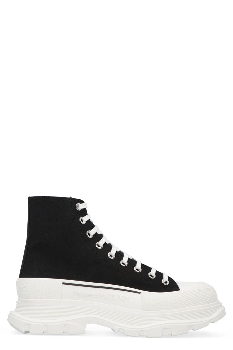 Alexander McQueen Tread Slick Lace-Up Ankle Boots