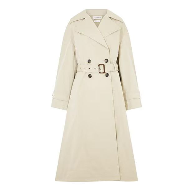 Alexander Mcqueen O1G2R1Mq0824 Military Trench Coat In Pale Beige, Women's (Size Small)