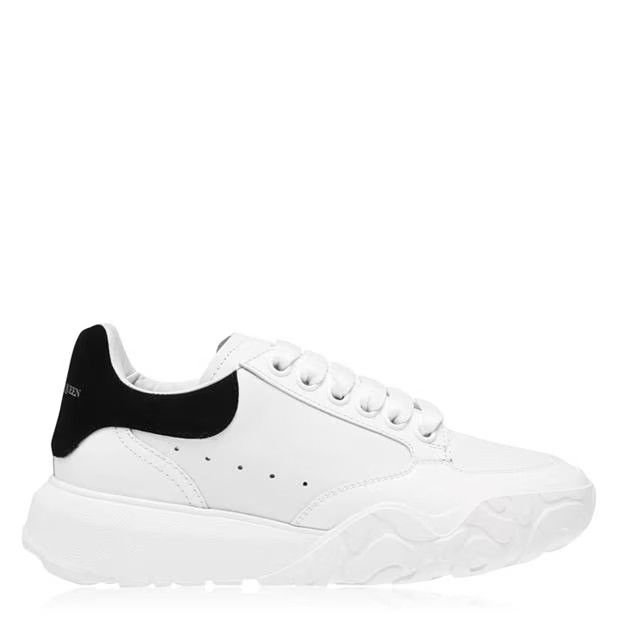 Alexander Mcqueen O1G2R1Mq0824 Oversized Court Trainers In White & Black Shoes in White/Black, Women's (Size 5)