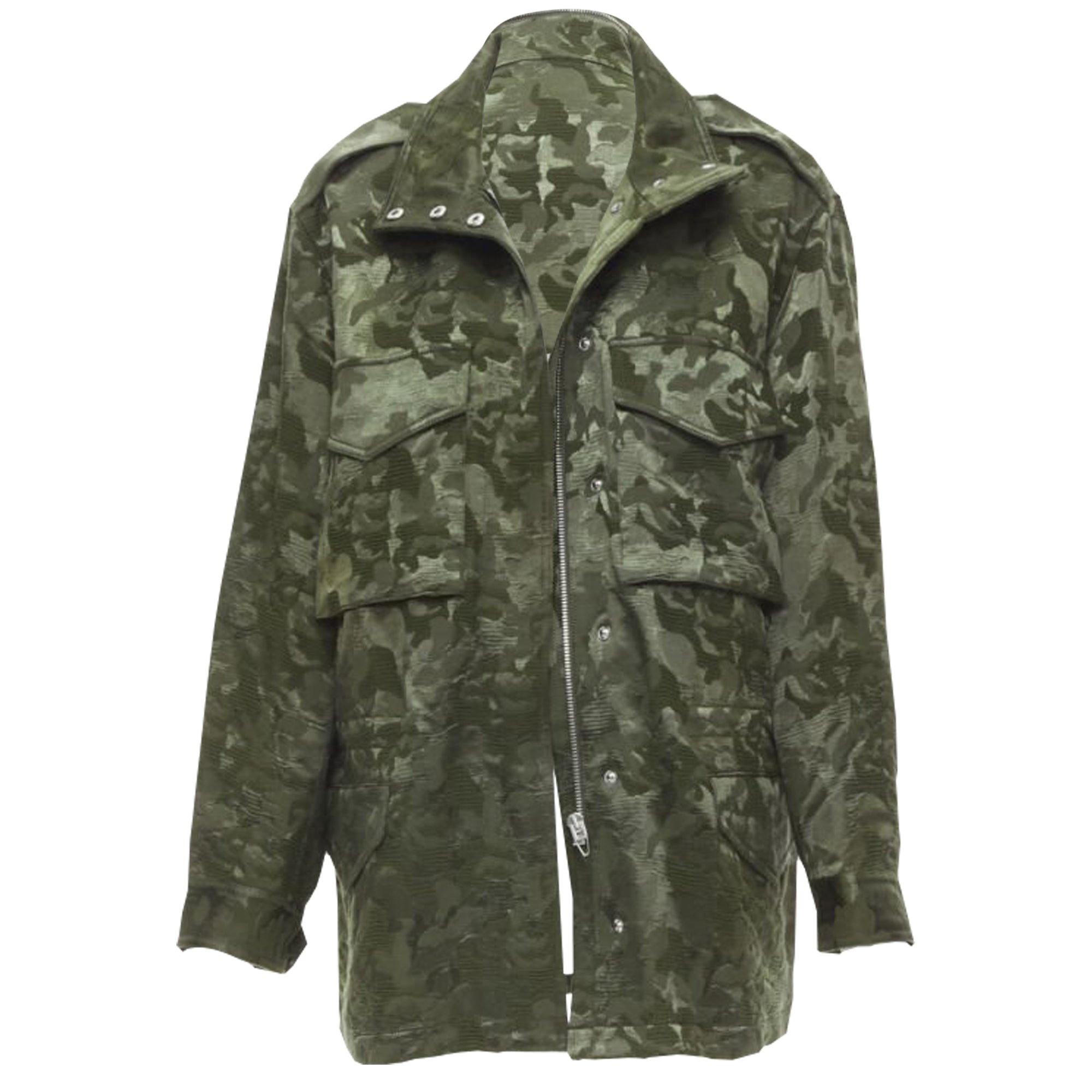 Alexander Wang Army camouge jacquard military coat