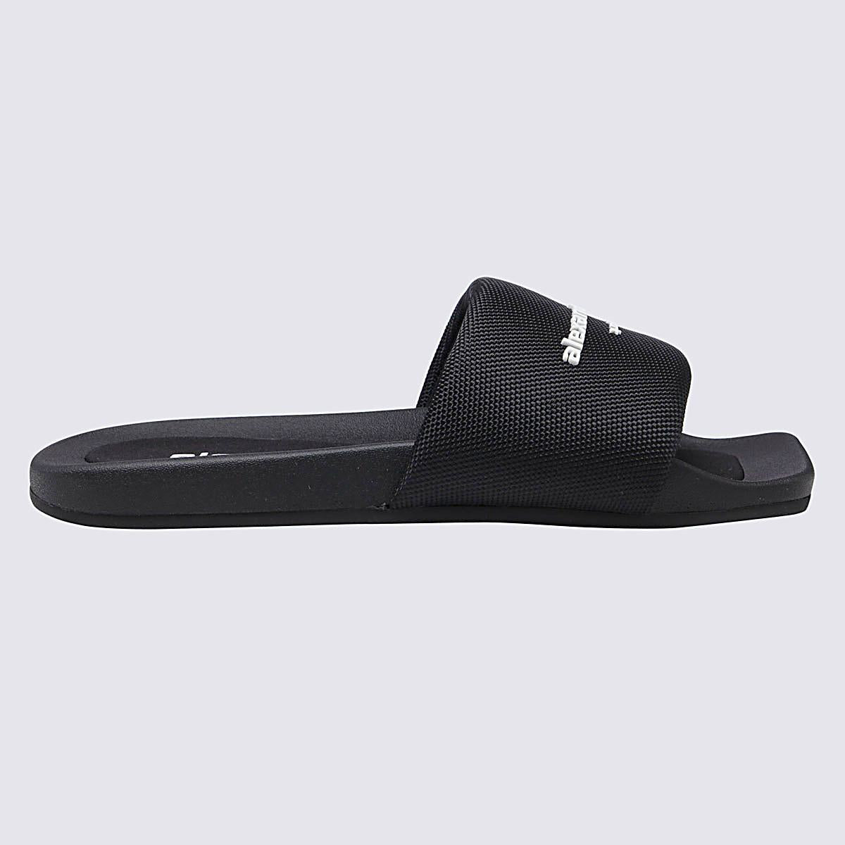 Alexander Wang Black Rubber Sliders