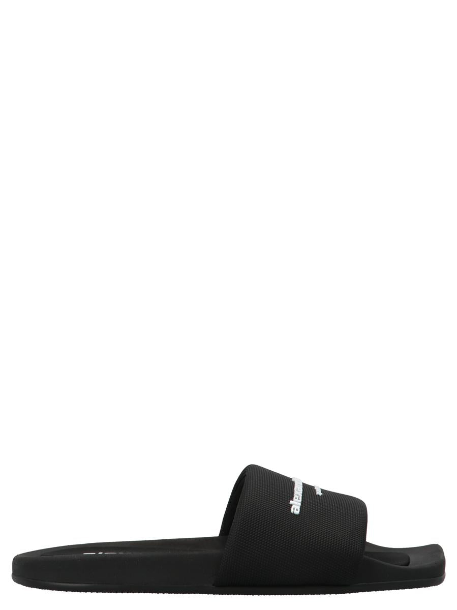 Alexander Wang Logo Band Nylon Sliders