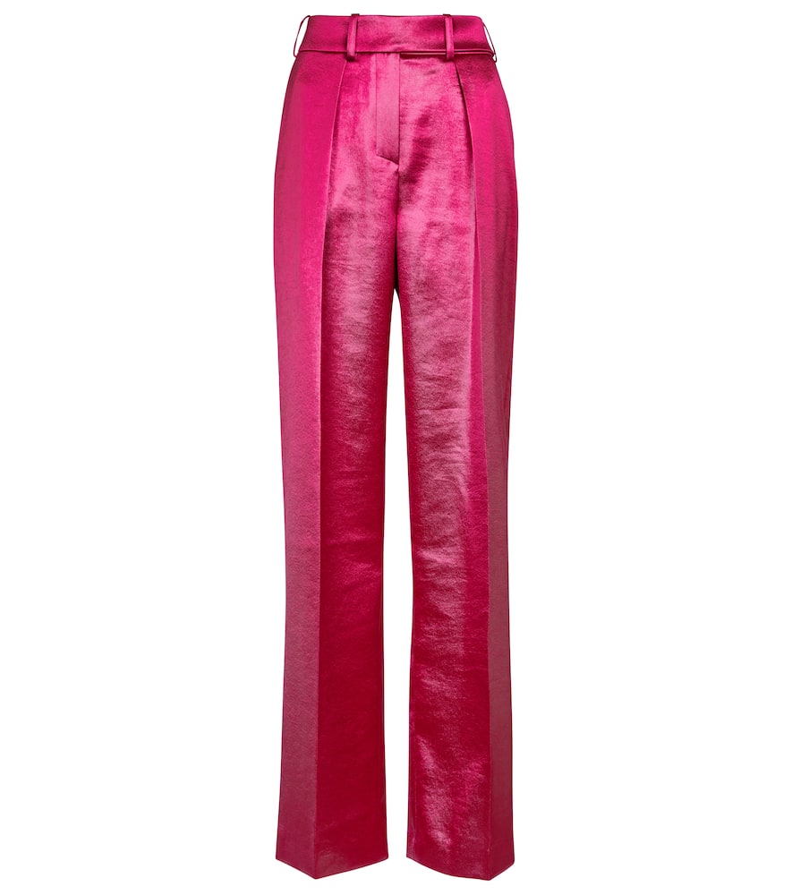 Alexandre Vauthier High-rise straight-leg satin pants