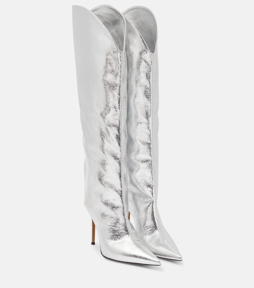 Alexandre Vauthier Metallic leather over-the-knee boots