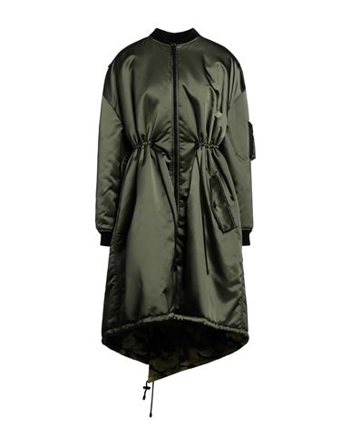 Alexandre Vauthier Woman Coat Military green Size 0 Polyamide