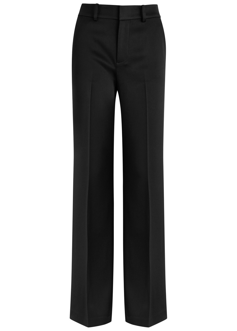 Alice + Olivia Keaton Straight-leg Satin Trousers - Black - 8 (UK12 / M)