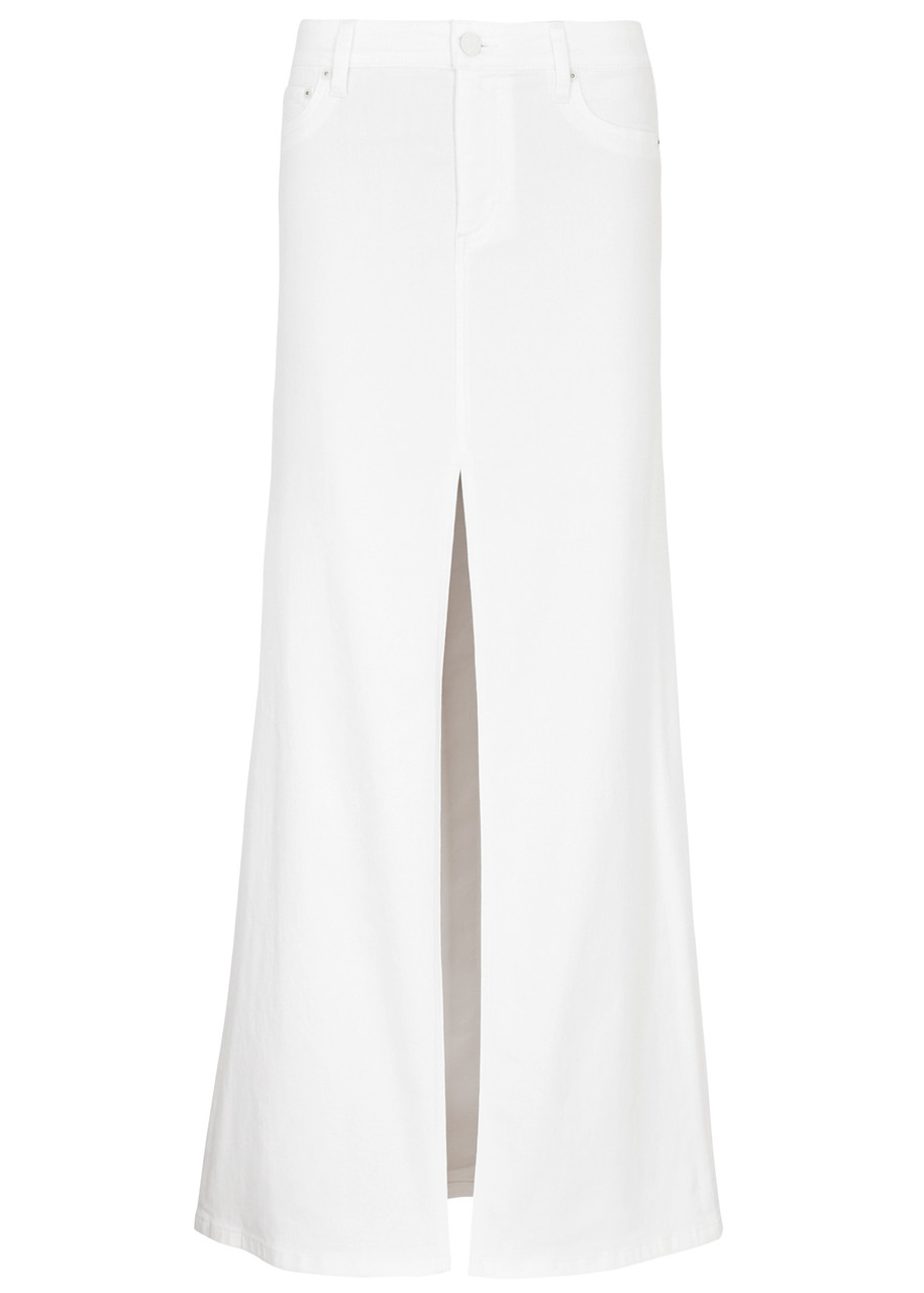 Alice + Olivia Rye Stretch-denim Maxi Skirt - Off White - 26 (W26 / UK8 / S)