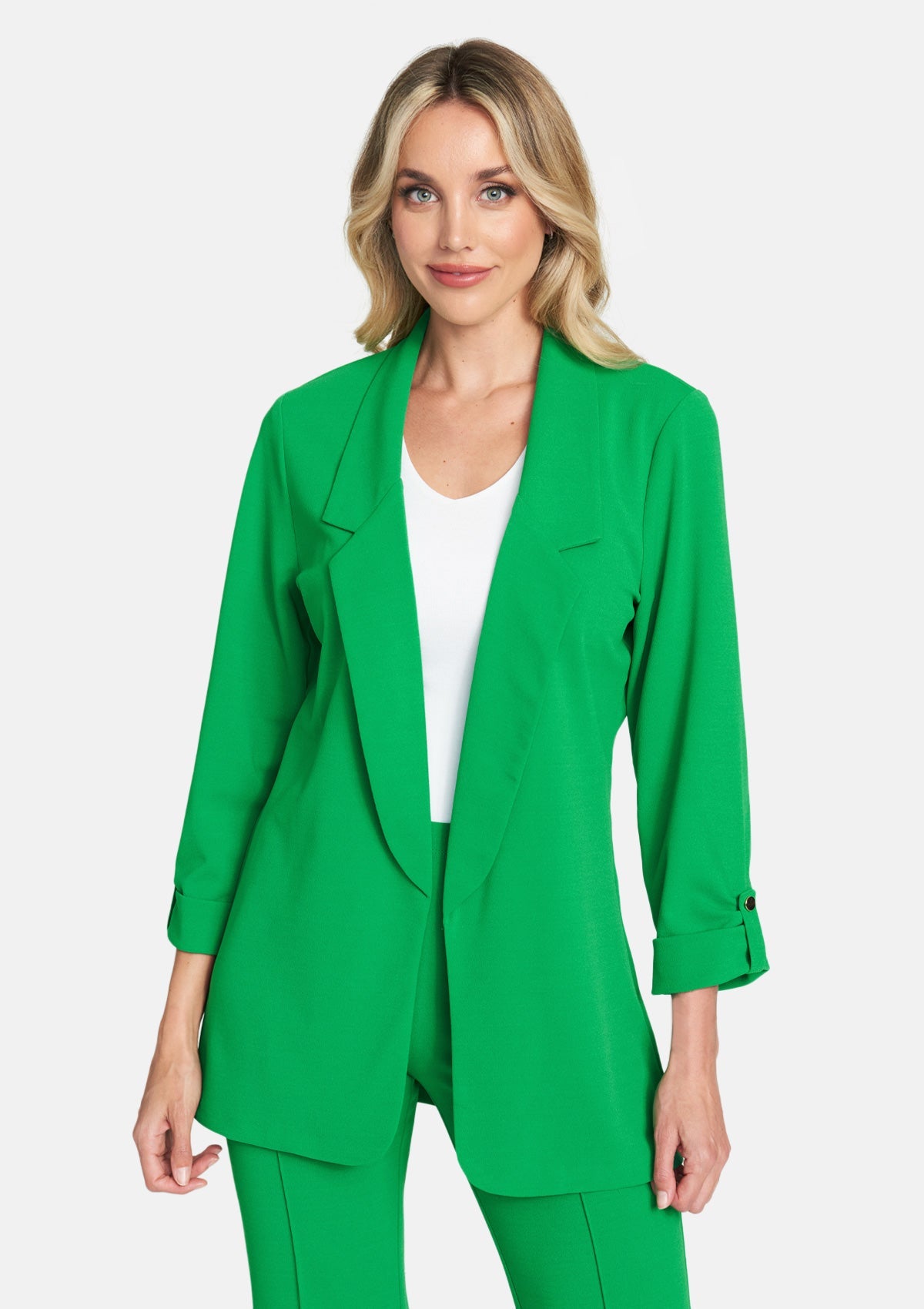 Alloy Apparel Tall Anabella Blazer for Women in Kelly Green Size XS