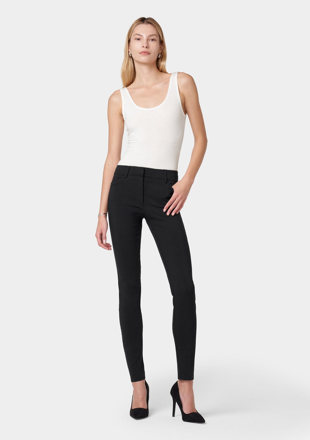 Alloy Apparel Tall Julia Dressy Skinny Pants for Women in Black Size Small