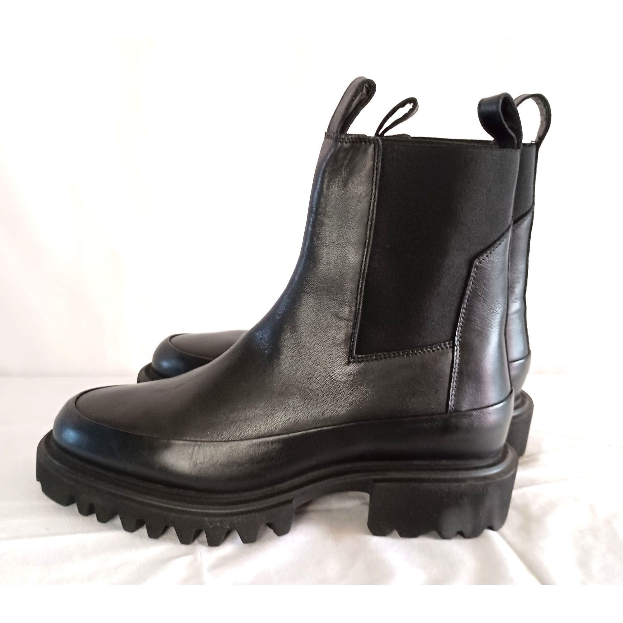 Allsaints Nwob All Saints Harlee Lug Sole Chelsea Boot Leather Women S in Black (Size 10)