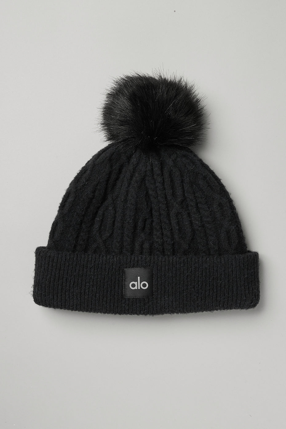 Alo Yoga | Cable Knit Beanie Hat in Black