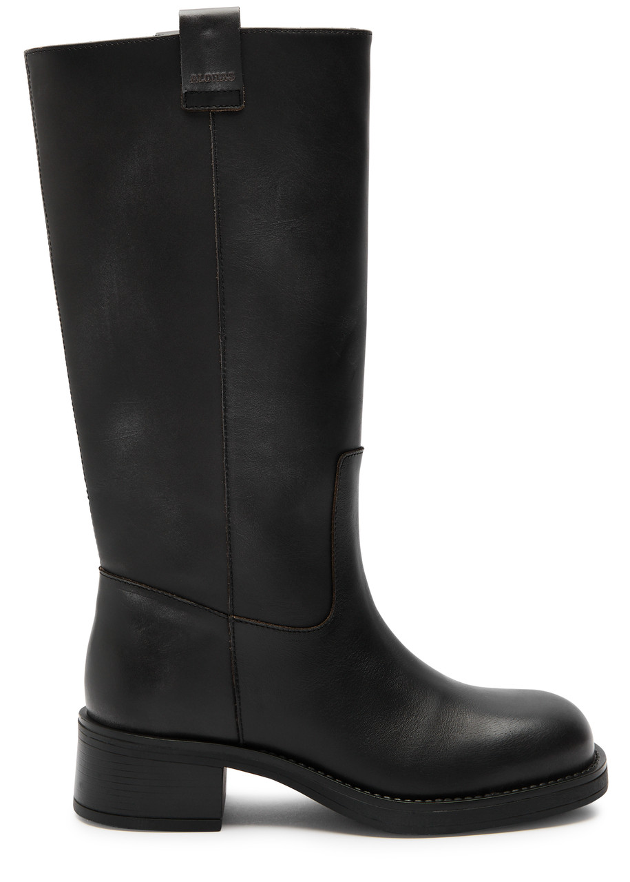 Alohas Sajan Leather Knee-high Boots - Black - 36 (IT36/ UK3)