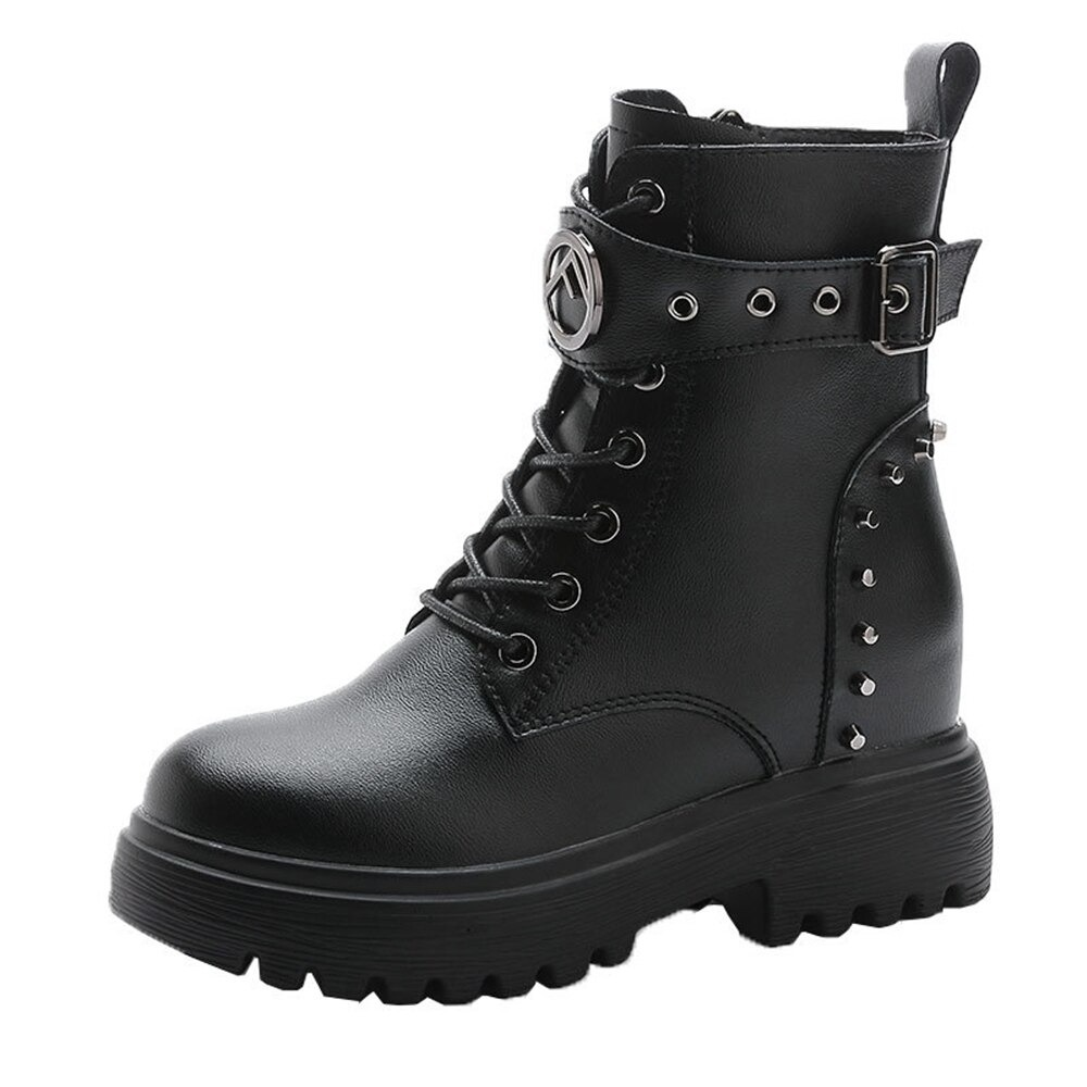 Alt Fashion Women's Ankle Rock Boots / Women's Lace-Up Motorcycle Boots