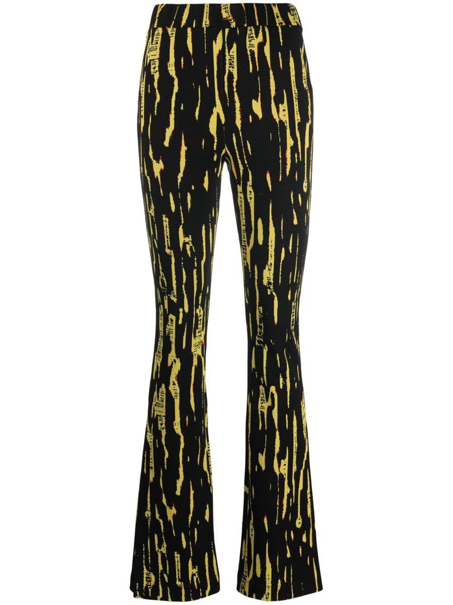 Ambush High Waist Flared Jacquard Trousers