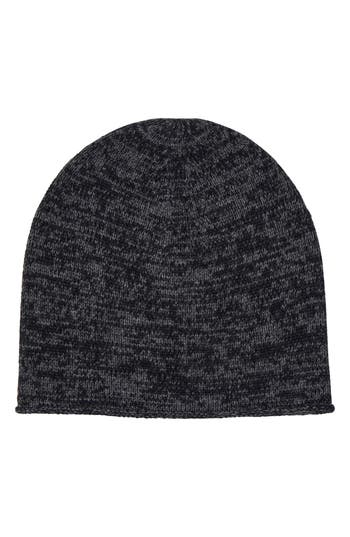 Amicale Cashmere Two-Tone Knit Beanie in Black at Nordstrom Rack