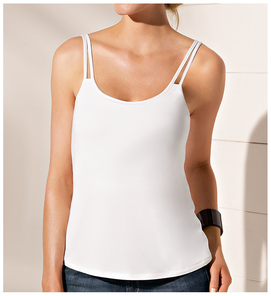 Amoena Women's Valletta Camisole Bra Top in White | Size 10 | HerRoom.com