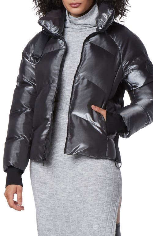 Andrew Marc Francium Metallic Puffer Jacket in Grey at Nordstrom, Size X-Small