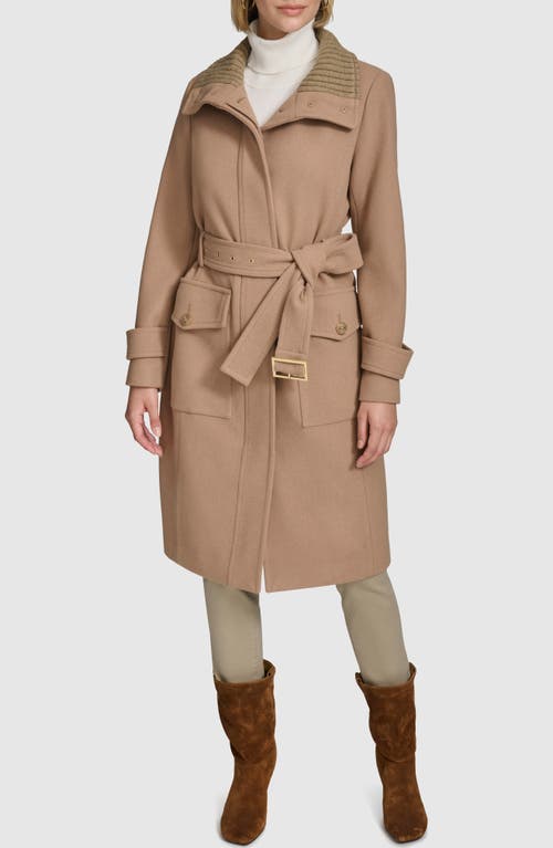 Andrew Marc Scout Wool Blend Trench Coat in Camel at Nordstrom, Size X-Small