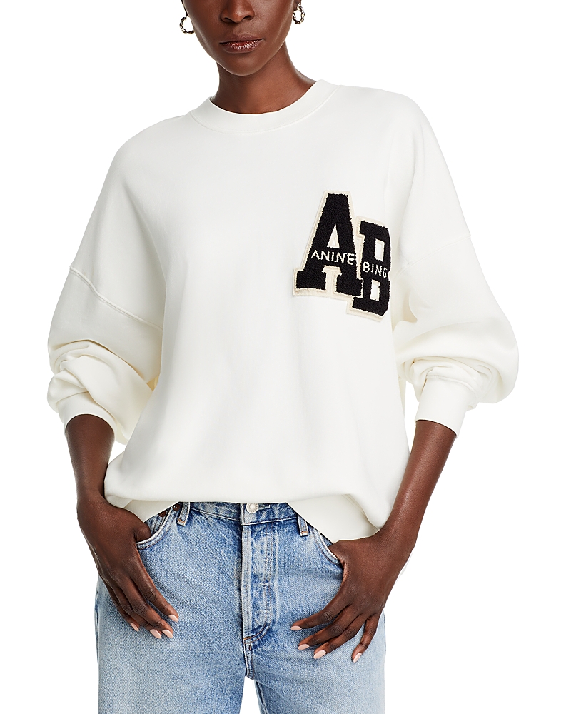 Anine Bing Miles Varsity Letter Oversized Sweatshirt