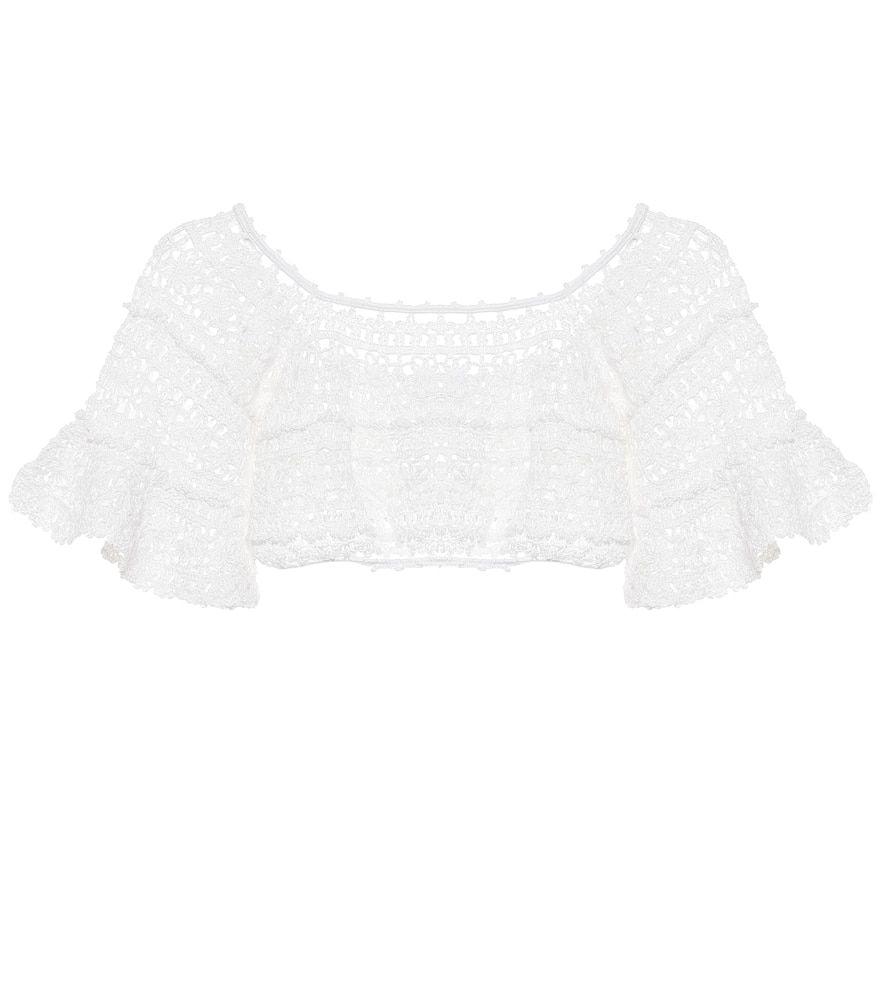 Anna Kosturova Jocelyn crochet cotton crop top