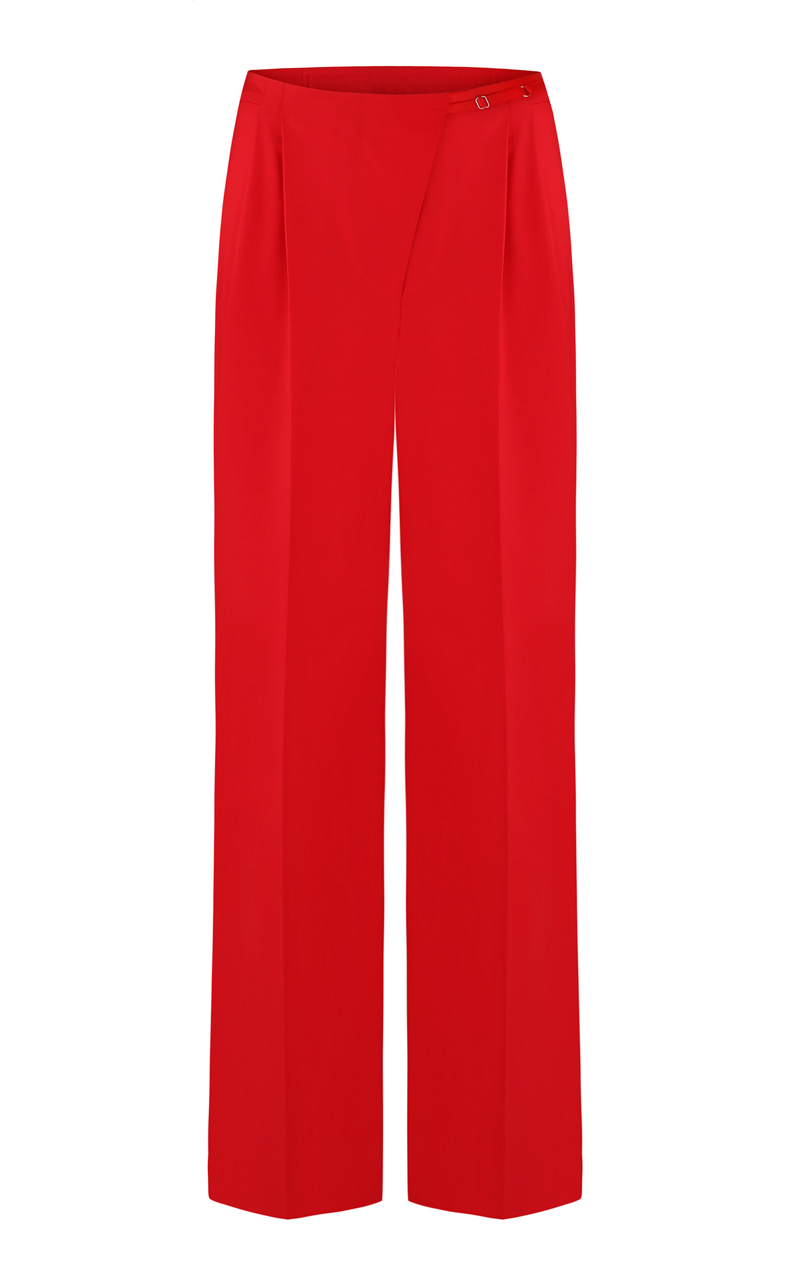 Anna October - Noemie Satin Straight-Leg Pants - Red - M - Moda Operandi